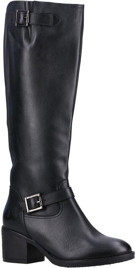 Hush Puppies Heidi Leder Vrouwen Zwart Leder Laarzen