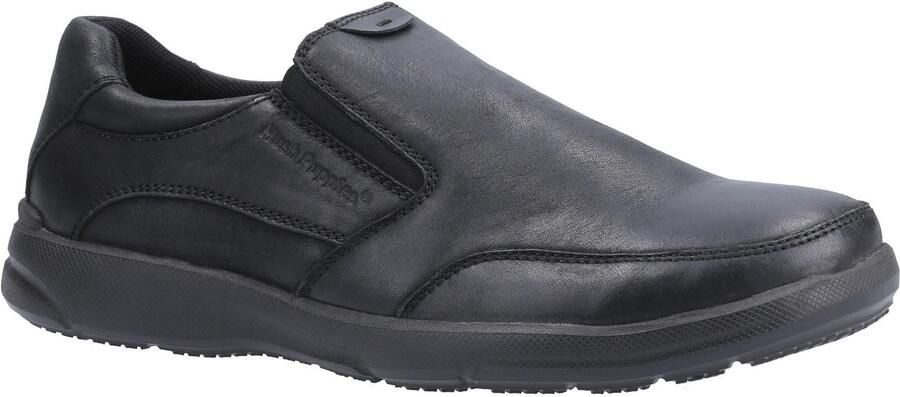 Hush Puppies Heren Aaron Slip On Leren Schoen (Zwart)