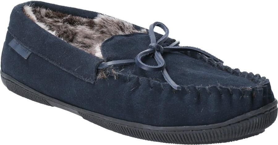 Hush Puppies Heren Ace Slip On Leren Slipper (Marine)
