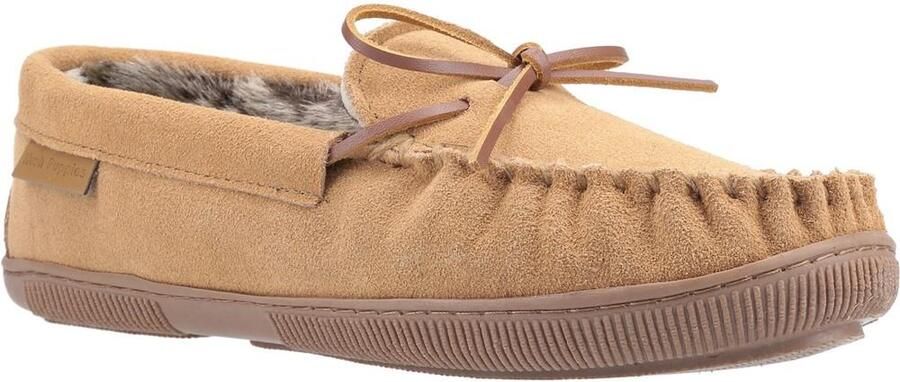 Hush Puppies Heren Ace Slip On Leren Slipper (Tan)