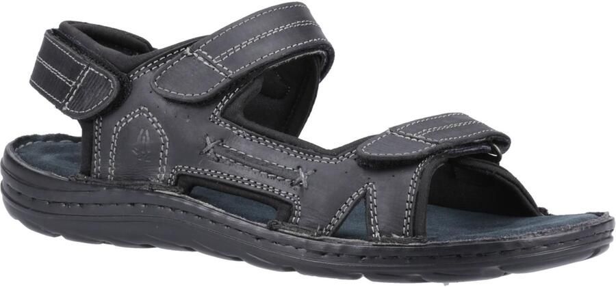 Hush Puppies Heren Alistair Leren Sandalen (Zwart)