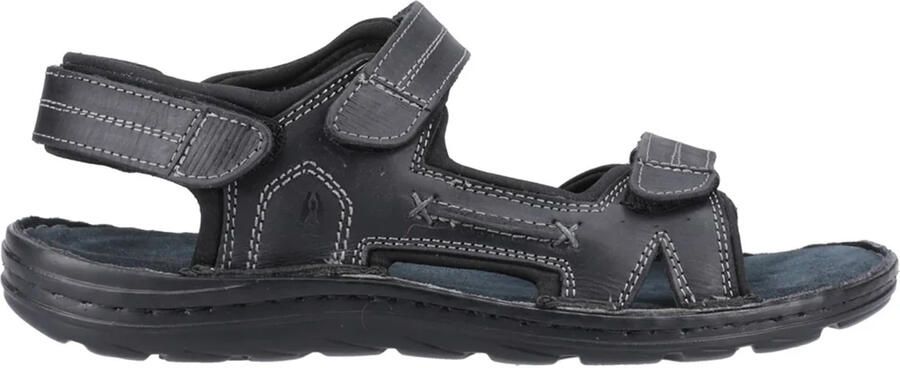 Hush Puppies Heren Alistair Leren Sandalen (Zwart)