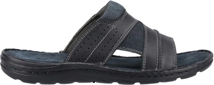Hush Puppies Heren Archer Leren Muiltjes (Zwart)