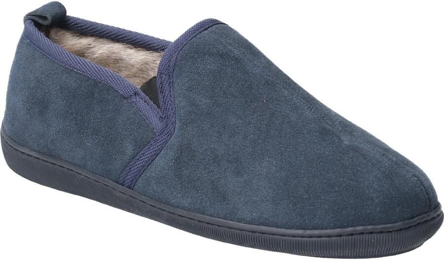 Hush Puppies Heren Arnold Slip On Leather Slipper (Marine)