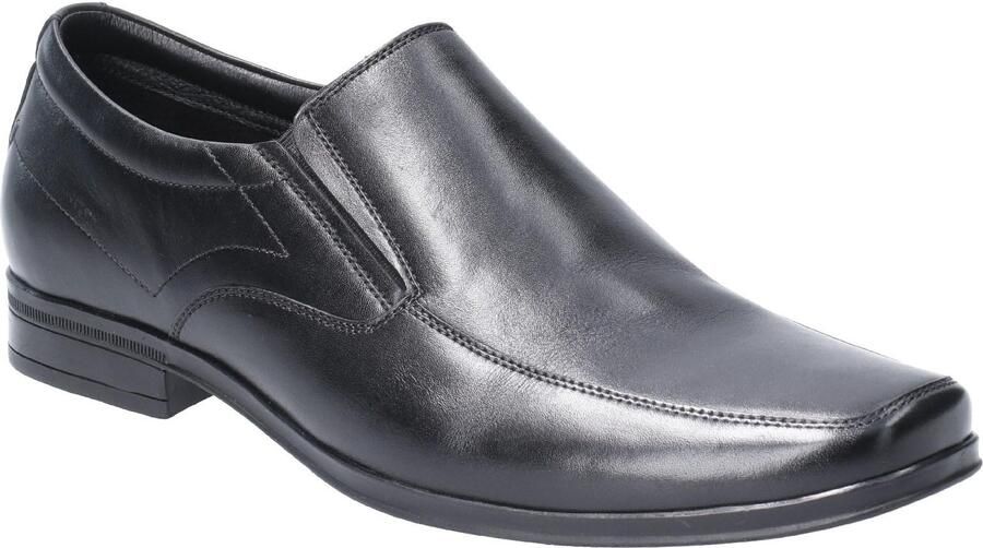 Hush Puppies Heren Billy Slip On Leather Shoe (Zwart)