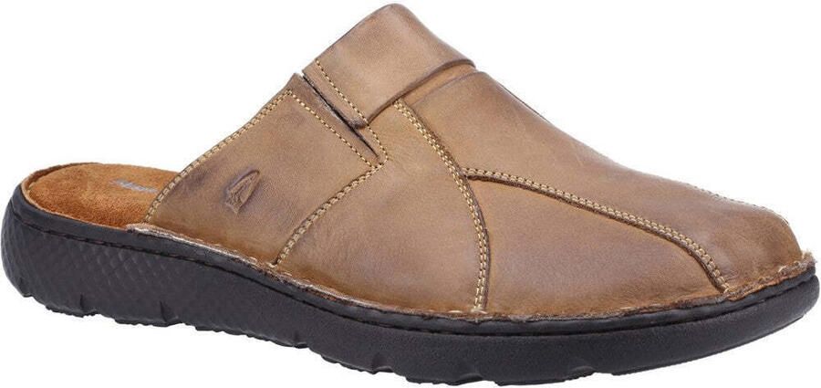 Hush Puppies Heren Carson Leren Muiltjes (Olijf)