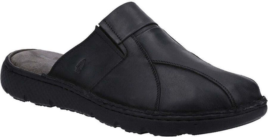 Hush Puppies Heren Carson Leren Muiltjes (Zwart)