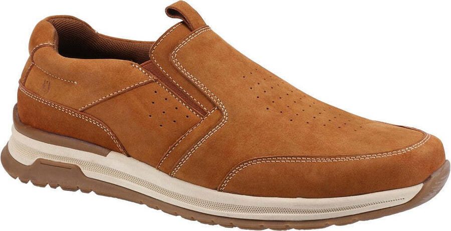 Hush Puppies Heren Cole lederen vrijetijdsschoenen (Tan)