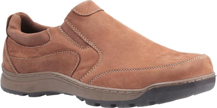 Hush Puppies Heren Jasper Nubuck Leren Slip On Schoen (Tan Nubuck)