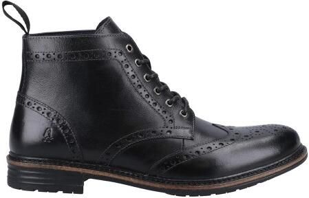 Hush Puppies Heren Joshua Leren Enkelboots (Zwart)