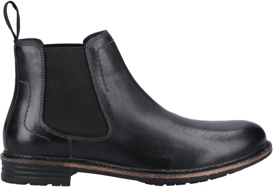 Hush Puppies Heren Justin Leren Chelsea Laarzen (Zwart)