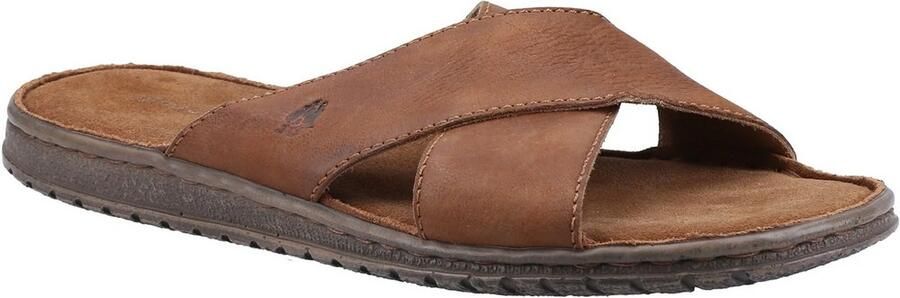Hush Puppies Heren Nile Crossover Leren Sandalen (Bruin)