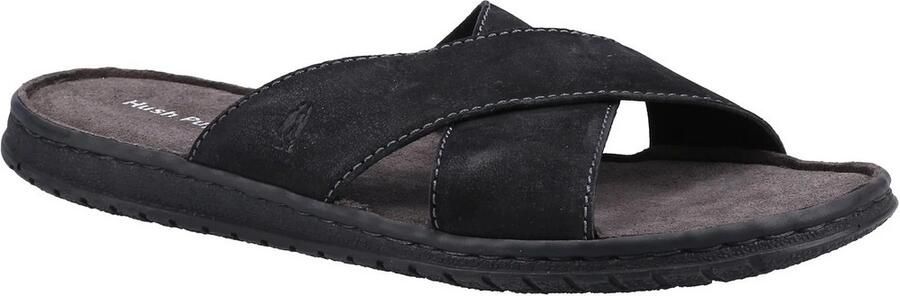 Hush Puppies Heren Nile Crossover Leren Sandalen (Zwart)