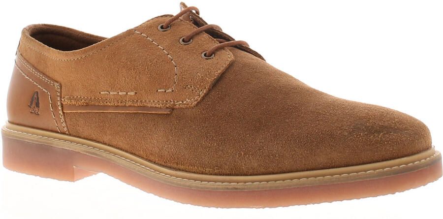 Hush Puppies Heren Schoenen Slimme Man Suède Leren Tan