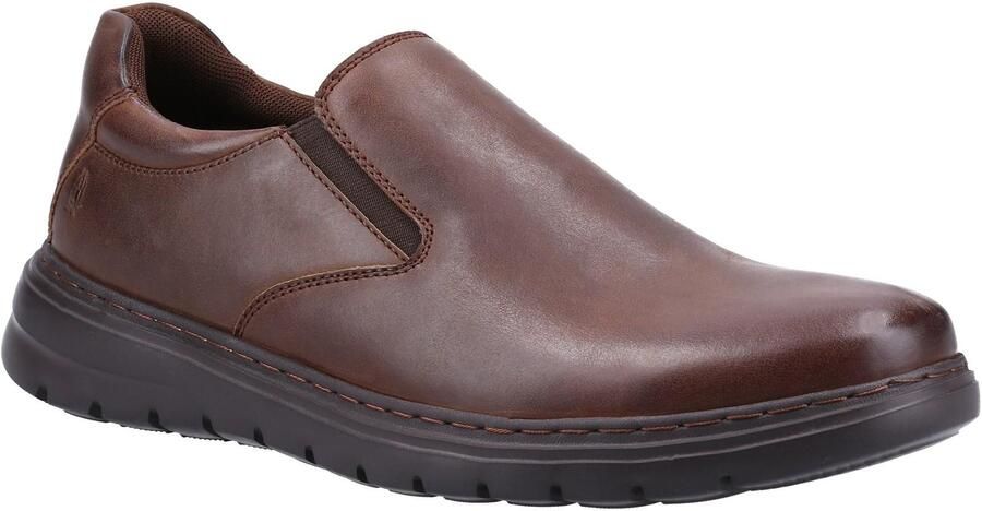 Hush Puppies Heren Trent Leren Casual Schoenen (Bruin)