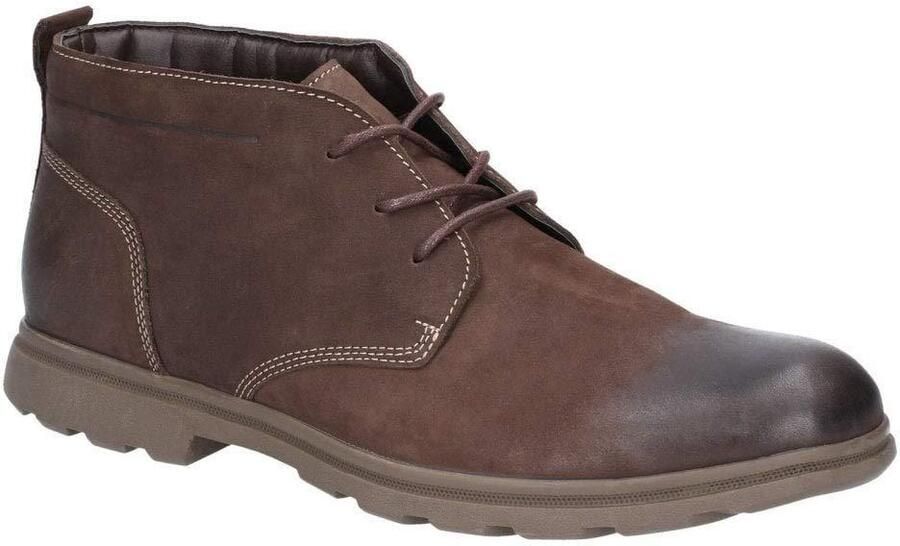 Hush Puppies Heren Tyson Chukka Nubuck Lederen laars (Bruin)