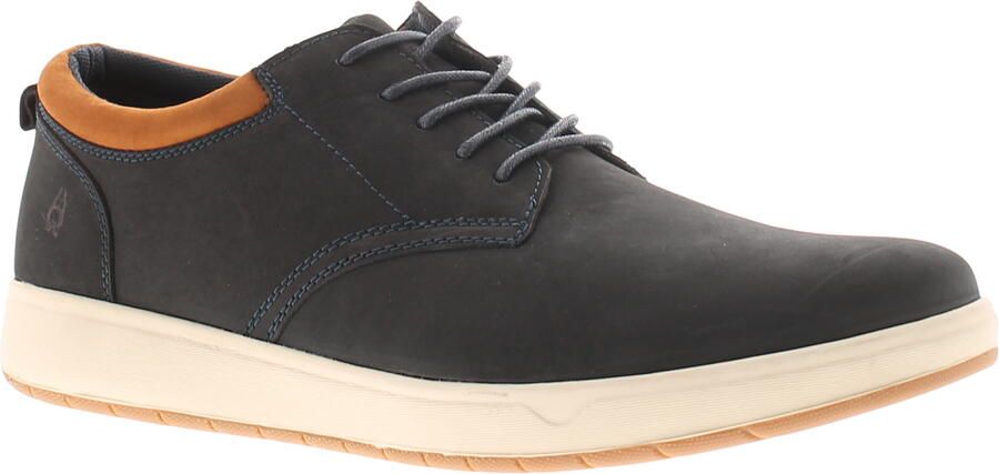 Hush Puppies Heren Veterschoenen Bowen Nubuck Leer Marineblauw