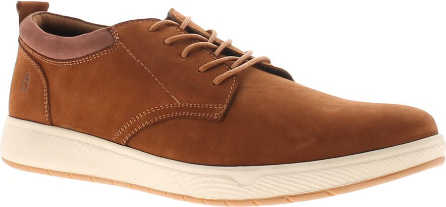 Hush Puppies Heren Veterschoenen Bowen Nubuck Leer Tan
