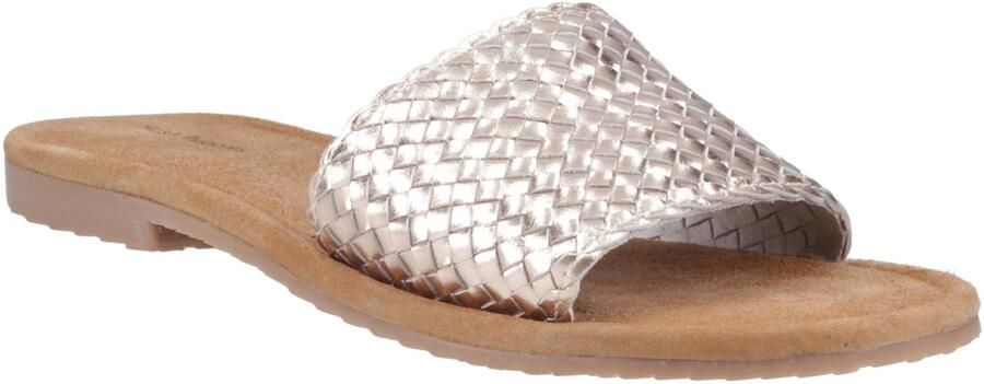 Hush Puppies Hetty Slide Leer Dames Bronzen Sandalen