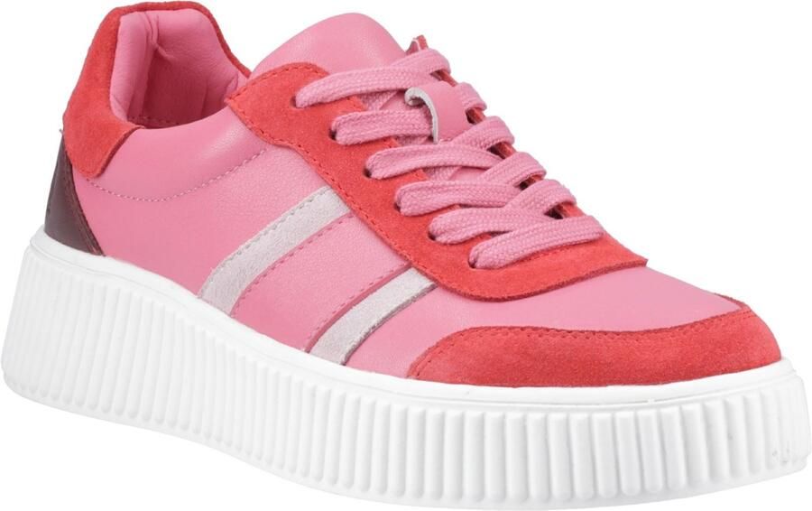 Hush Puppies Holly Suède Dames Fuchsia Sneakers