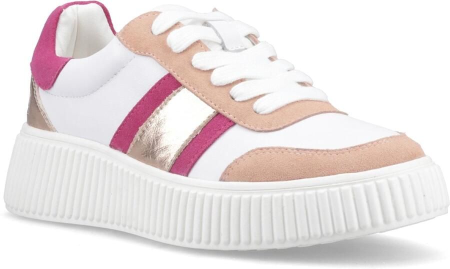 Hush Puppies Holly Suède Dames Roze Sneakers