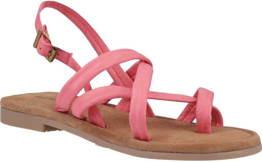 Hush Puppies Hope Dames Sandalen Van Leer In Koraalkleur