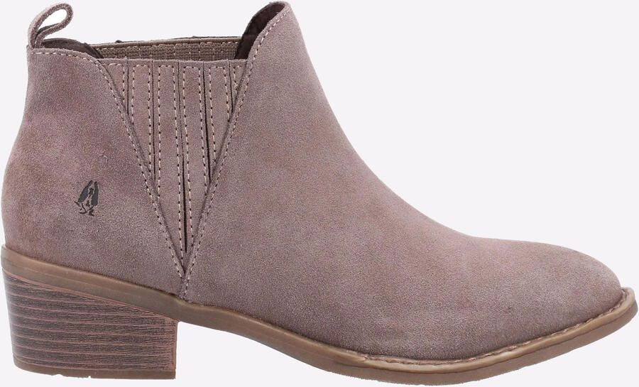 Hush Puppies Isobel Leren Damesschoenen In Taupekleurige Boots