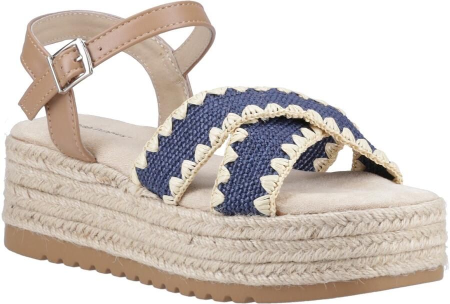 Hush Puppies Jemma Espadrille Polyurethaan Dames Marineblauwe Sandalen