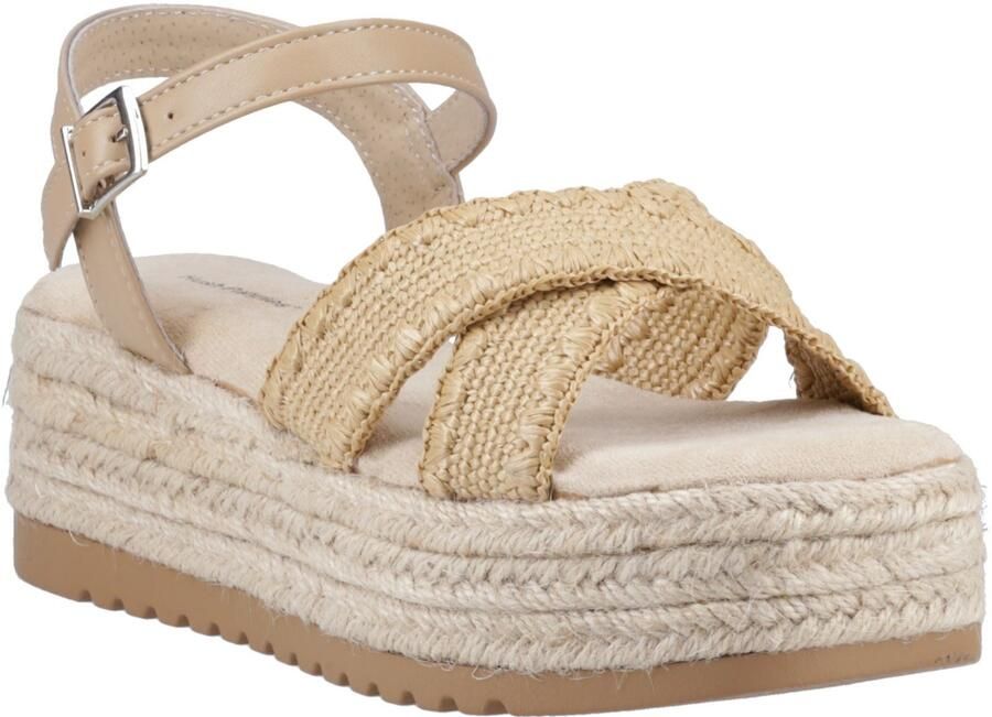 Hush Puppies Jemma Espadrille Polyurethane Dames Tan Sandalen