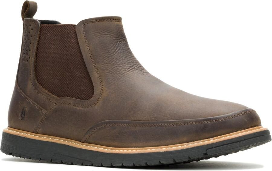 Hush Puppies Jenson Leren Mannen Bruine Boots