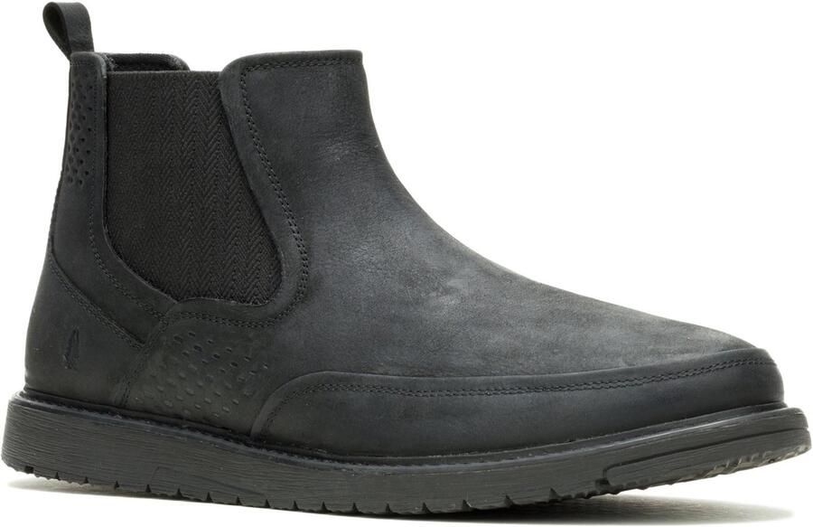Hush Puppies Jenson Leren Zwarte Herenschoenen