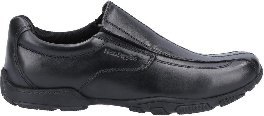 Hush Puppies Jongens Elijah leren schoolschoenen (Zwart)