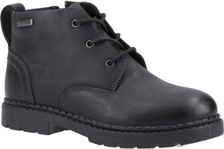 Hush Puppies Jongens Mini Presley Leren Laarzen (Zwart)