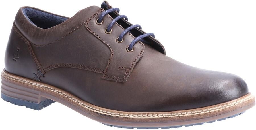 Hush Puppies Julian Leer Heren Bruin Veterschoenen