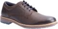 Hush Puppies Julian Leer Heren Bruin Veterschoenen - Bruin