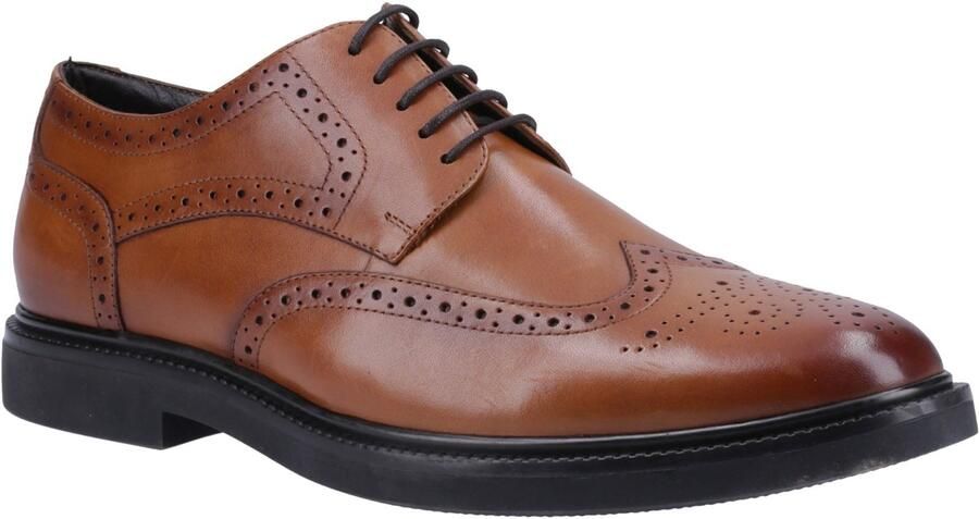 Hush Puppies Kingston Leren Heren Tan Brogues Schoenen
