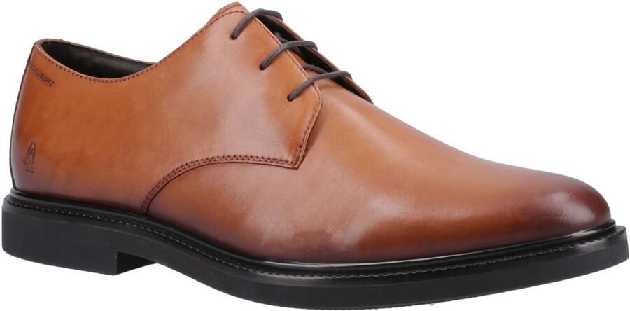 Hush Puppies Kye Leren Mannen Tan Veter Shoes