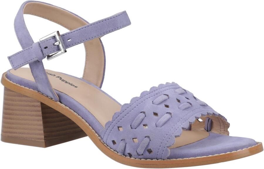 Hush Puppies Lacie Suède Dames Blauwe Sandalen