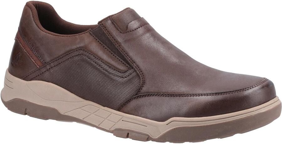 Hush Puppies Leren herenschoenen Fletcher (Koffie)