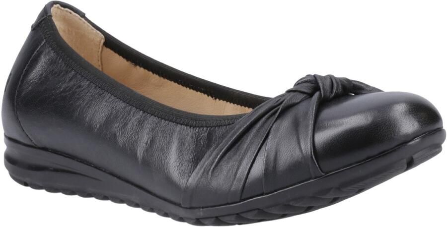 Hush Puppies Lilith Leren Dames Zwarte Standaard Ballerina's