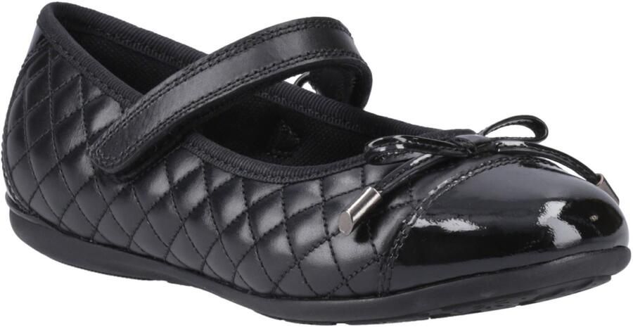 Hush Puppies Lottie Leren Zwarte Ballerina's Voor Meisjes
