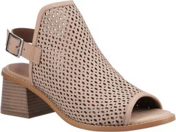 Hush Puppies Louise Geleerd Dames Taupe Sandalen met Hak