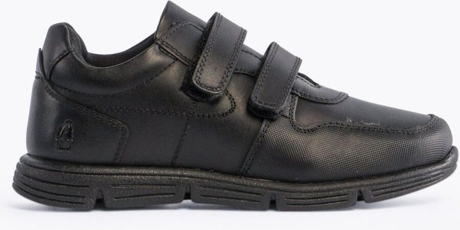 Hush Puppies LUCAS Jongens Leren School Sneakers Zwart