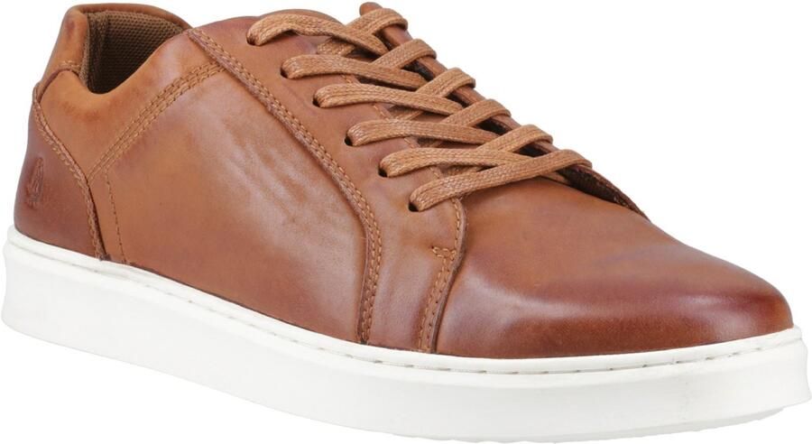 Hush Puppies Madden Heren Sneakers Van Leer In De Kleur Tan