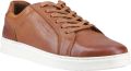 Hush Puppies Madden Heren Sneakers Van Leer In De Kleur Tan - Cognac
