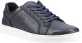 Hush Puppies Madden Heren Sneakers Van Leer In Marineblauw - Marineblauw