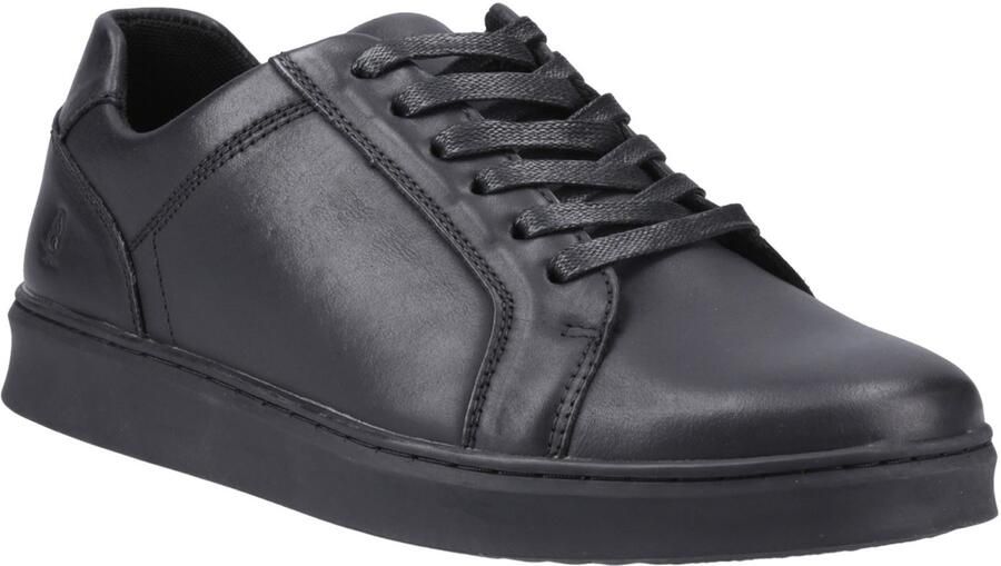 Hush Puppies Madden Leder Heren Zwarte Sneakers