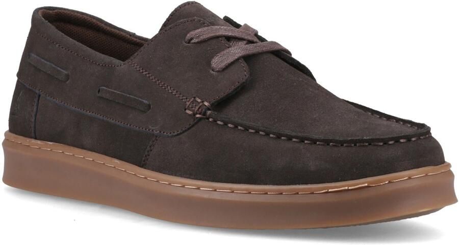 Hush Puppies Madden Leren Heren Chocolade Bootschoenen