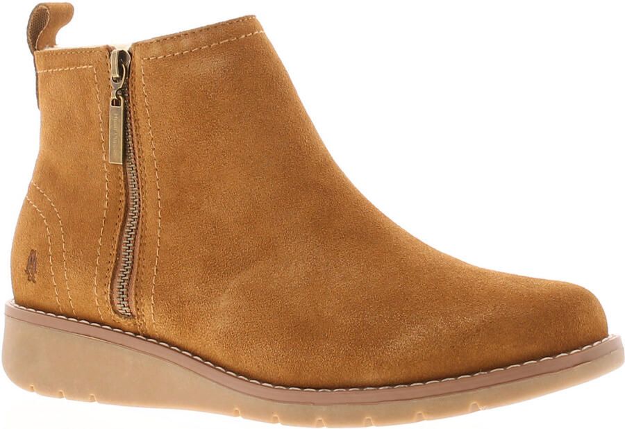Hush Puppies Maddy Wide Suede Grijze Laarzen Voor Dames