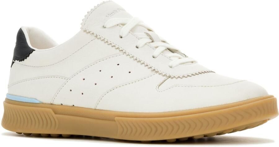 Hush Puppies Mae Leer Dames Witte Sneakers